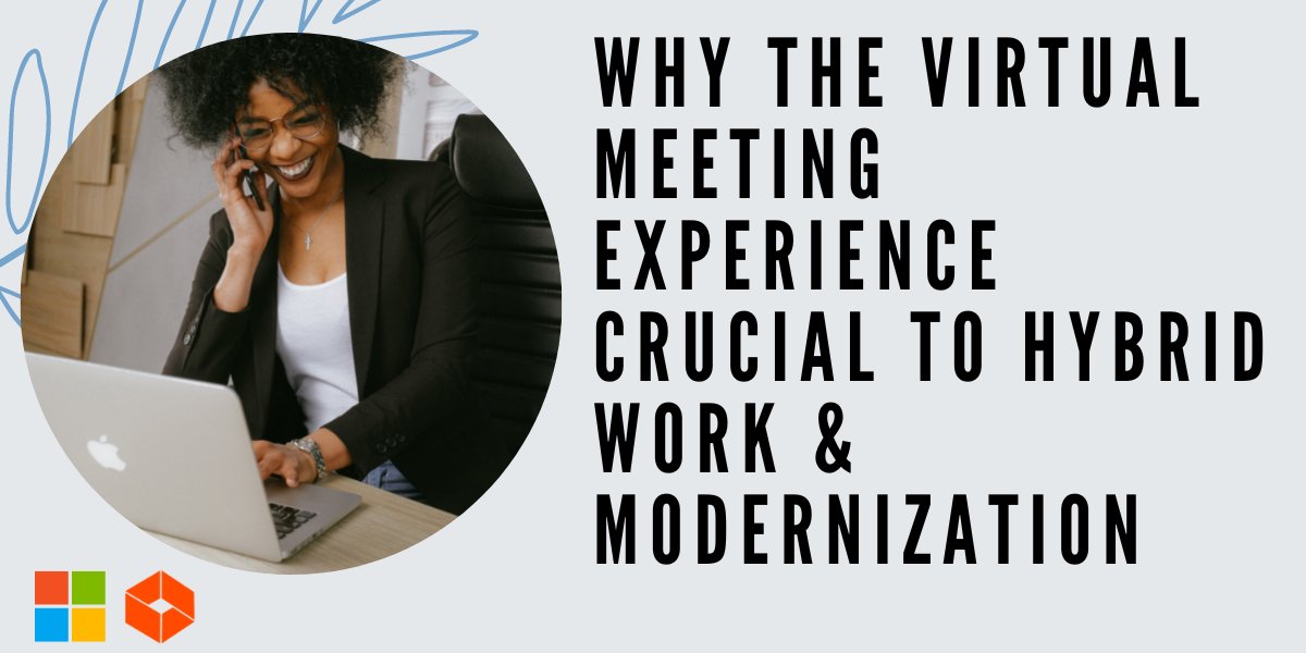 TechQuarters's tweet image. Why is the Virtual Meeting Experience Crucial to Hybrid Work &amp;amp; Modernization? 💻
--
hubs.ly/Q01BYFJg0
--
#MicrosoftPartner #MSPartner #Microsoft #MS365 #MSTeams #MicrosoftTeams #Teams #CloudMigration #OnlineSecuirty #WFH #LondonTech #ITSupport #Tech