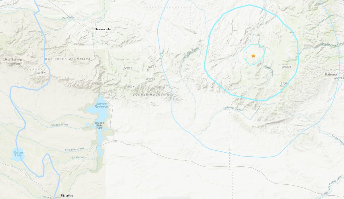 Did You Feel It? Early this morning, a magnitude 3.7 earthquake was recorded 33 miles south of Ten Sleep, WY.  Let us know if you felt it at: ow.ly/o84j50MQO3Z