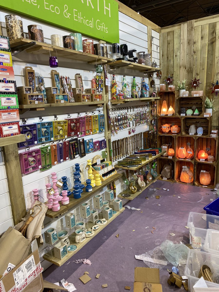 Trade show was a success!! Can’t wait to see all out lovely customers again! Here’s a section that I set up - Sophia #sharedearthyork #sharedearthliverpool #fairtrade #greenisgood #Equality #handmade #sharedearth