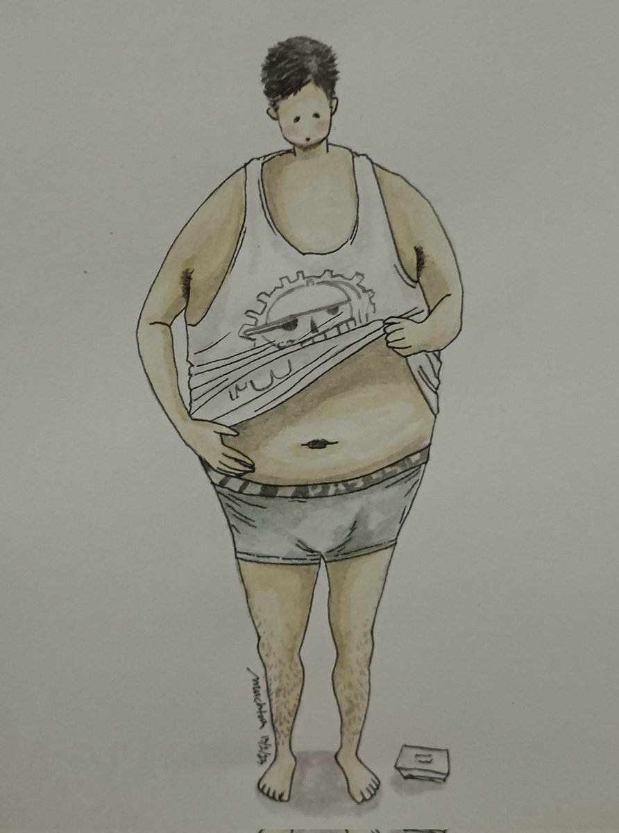 Muchtaro's tweet photo. Where's my six pack #watercolor #watercolorsketch #watercolorpainting #watercolordaily #watercolorillustration #sketchbook https://t.co/ha7RJtGwBU