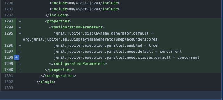 bmarwell's tweet photo. Maven surefire tip! 💡🧵👇🏻
This is a nice #maven and #intellij tip to boost your surefire test speed and quality.

Just add this configuration to your surefire configuration and Bob's your uncle: 👇🏻 https://t.co/dz9zhgdM25