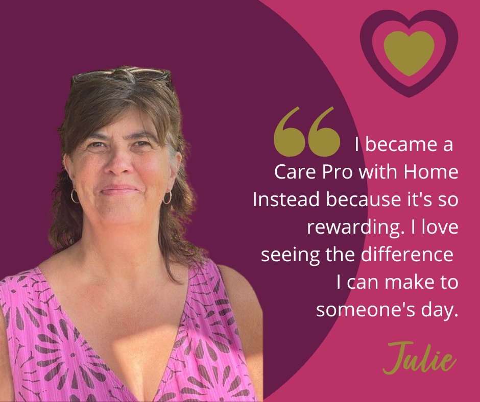 HiscEastbourne's tweet photo. Julie takes pleasure in making a difference to someone's day. 😃 For our clients, it can be as little as remembering a birthday, a favourite meal or even just having a giggle during a care visit! 

Looking for a role where you can make a difference? Visit: https://t.co/12IUOh5AAd https://t.co/NwGTwsQhZn