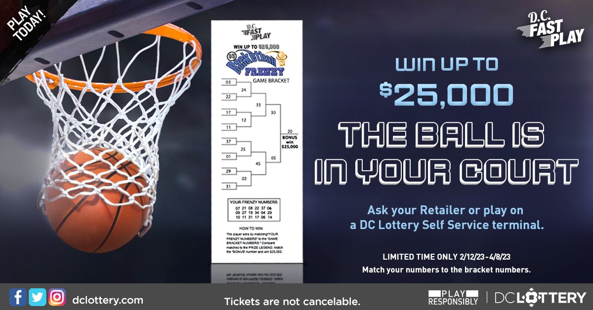 DC Lottery on Twitter "Nothing. But. Net.🏀 Celebrate the height of