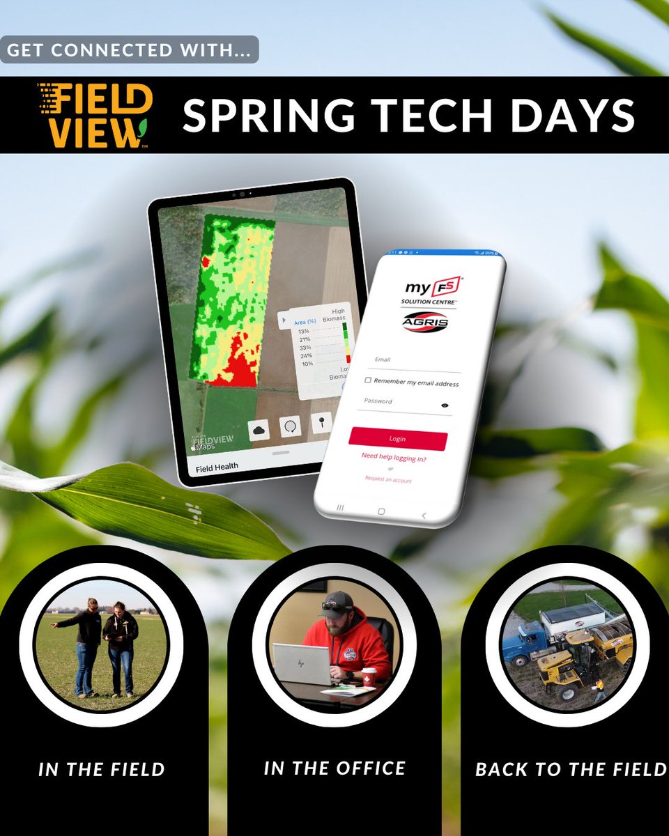 agris_coop's tweet photo. Are you ready for spring?

From February 27th – March 3rd, AGRIS will be hosting Spring Tech Days with @FieldViewCanada to showcase our digital tools and ensure you are ready for the upcoming season. 🚜🌱

~ register with the link in our bio ~ https://t.co/iTFNqRsjjq