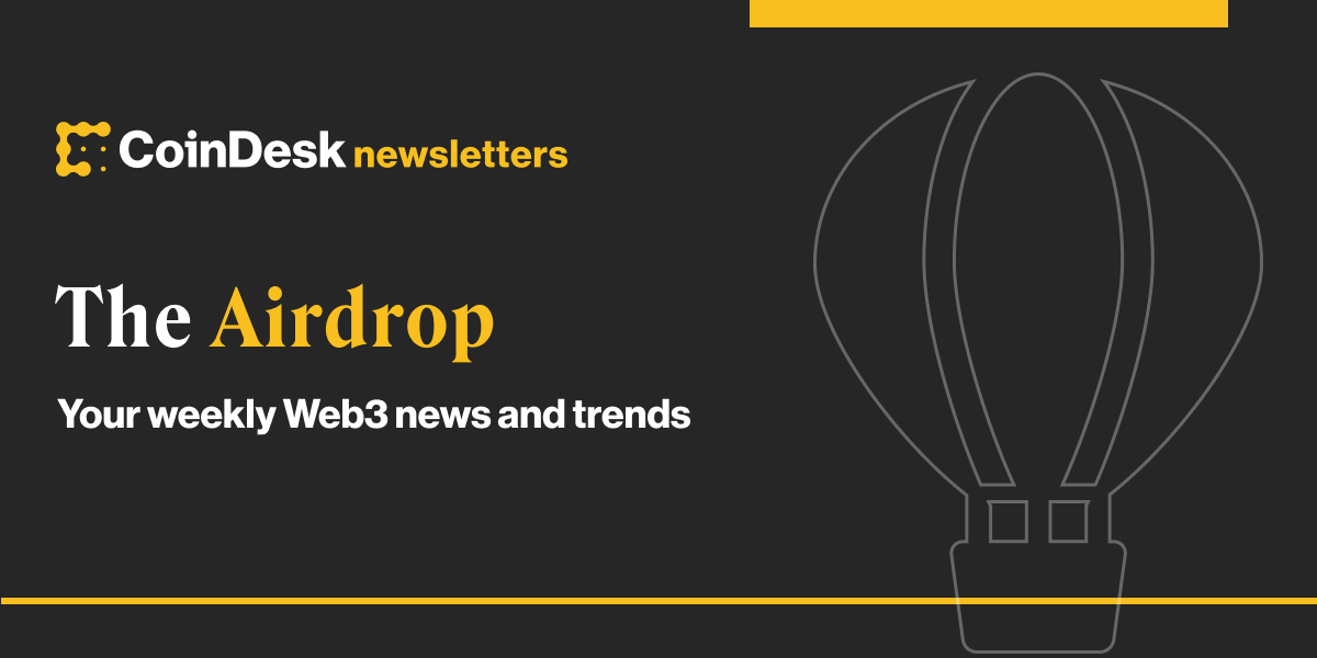 CoinDesk's tweet photo. The Airdrop, CoinDesk’s first Web3 newsletter lands on Friday!

Our weekly newsletter breaks down the biggest stories related to NFTs, the metaverse, DAOs and internet culture that are pushing Web3 forward. 

Sign up for weekly drops to your inbox: https://t.co/TYRVp45J1H https://t.co/BTPWPiwoTG