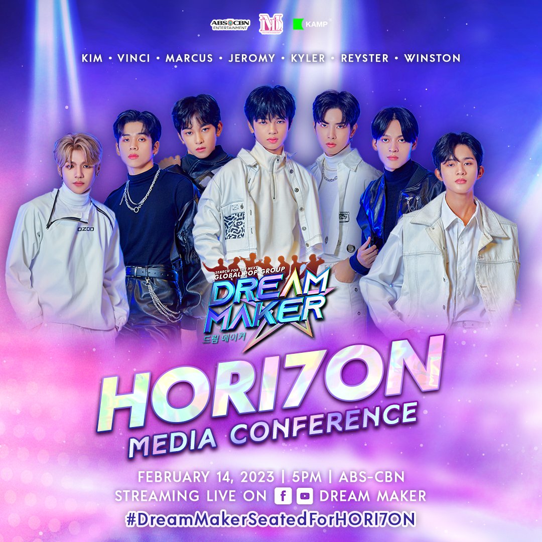DreamMakerOfc's tweet photo. 🫰 Happy Hearts Day, Chingu! Get seated with the HORI7ON's first Media Conference this Feb 14, Tuesday, 5PM. 

Streaming LIVE on Dream Maker's Official FB and YT accounts. 💜🧡

#DreamMakerSeatedForHORI7ON 

Follow and subscribe na!
https://t.co/r71ttZpZy2
https://t.co/2LfTRYyIr0 https://t.co/vi5RRjWUoV
