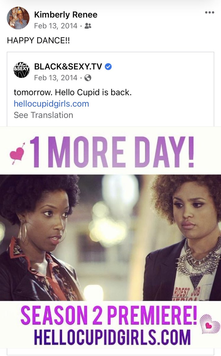 reelsistas's tweet photo. This popped up in my #FBMemories. When I tell you #HelloCupid had me in a CHOKEHOLD!!! Shout out to @AshleyBlaine https://t.co/43lXzg41GB