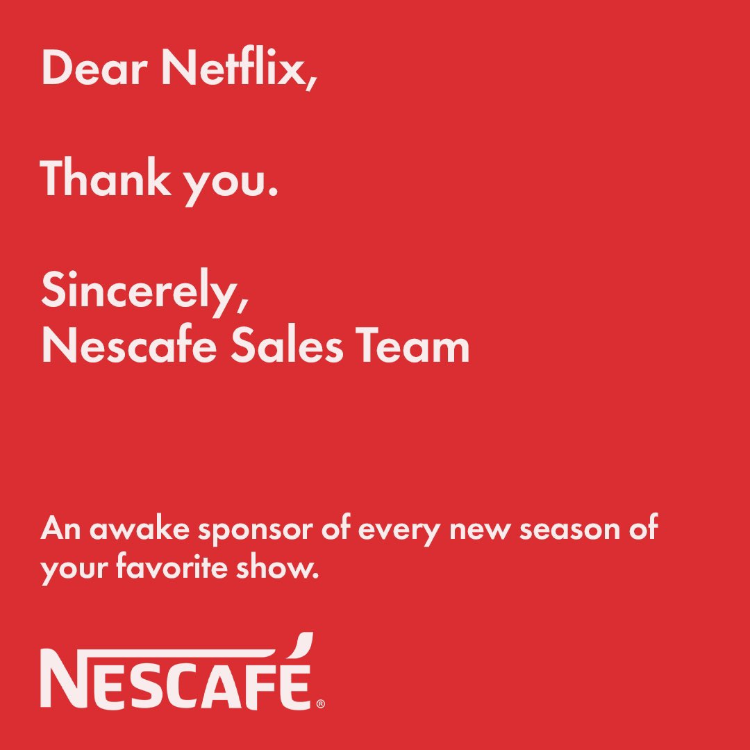 sometimesa1ways's tweet photo. An awake sponsor of every new seasons of your favorite show.
#marketing #design #creative #copygram #marketingcampaign #ads #digitalads #designinspiration https://t.co/6tvCuk8MTw