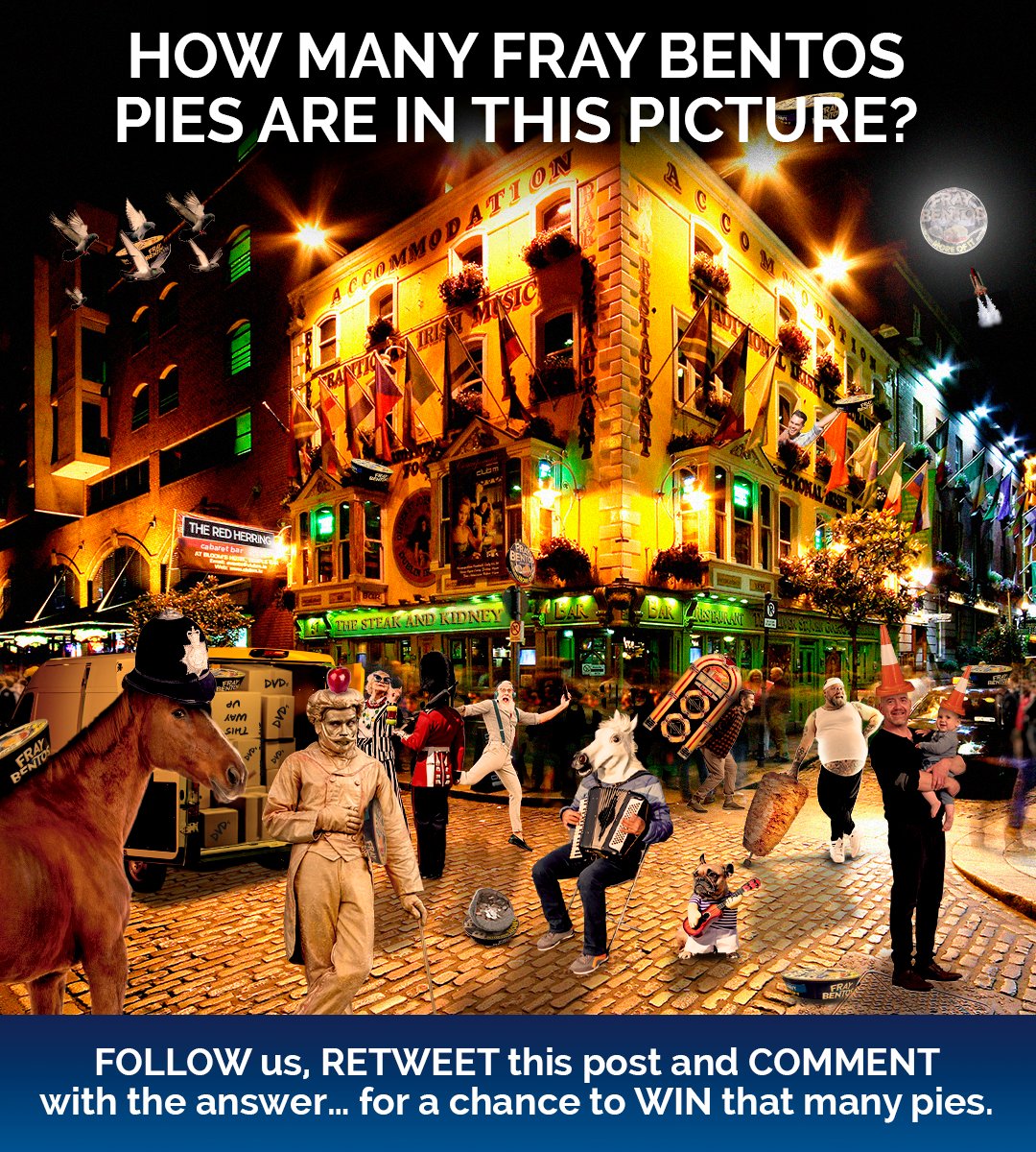 **COMPETITION TIME** How many Fray Bentos pies are in this picture? Let us know and WIN that number of pies! 🥧 (Make sure to follow, retweet & comment!) Ts & Cs: linktr.ee/fraybentos