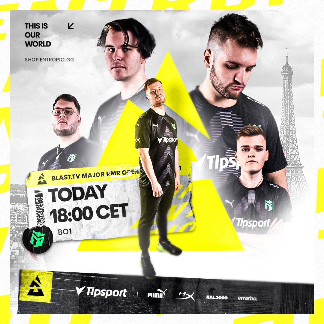🇫🇷🥖🍷 Paris calls!
Two open qualifiers are ahead of our CS:GO squad to start the journey to first Major of this year. First one starts tonight and you can follow it on our Twitch stream.

📺 twitch.tv/entropiqteam