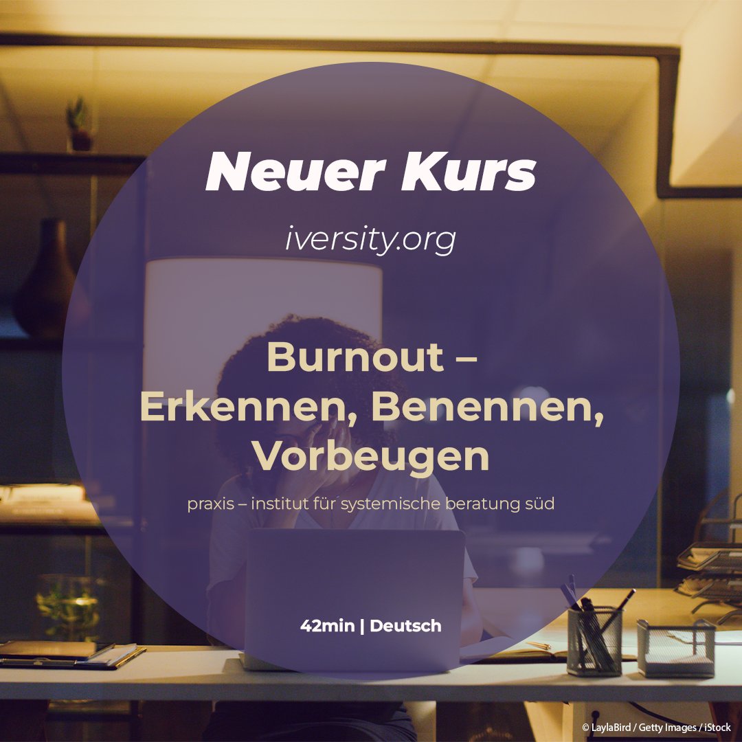 Burnout - man findet ihn heute nahezu überall. Viele Menschen haben das Gefühl, den Anforderungen der Arbeitswelt nicht gewachsen zu sein. 
Impulse zur Erkennung, Abgrenzung, bis hin zur Vorbeugung von Burnout in diesem neuen Kurs!
go.sn.pub/brnotw