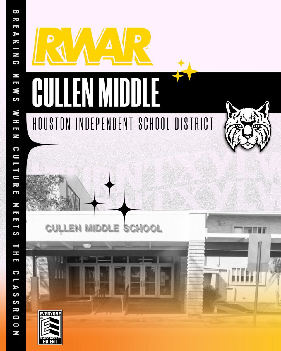 Reading With A Rapper (@readingwarapper) on Twitter photo We’re proud to announce the <a href="/Cullen_Bobcats/">Cullen Middle School</a> as a spring 2023 Reading With A Rapper official Campus. 🏫✨#TurnTxYLW We’re proud to announce the <a href="/Cullen_Bobcats/">Cullen Middle School</a> as a spring 2023 Reading With A Rapper official Campus. 🏫✨#TurnTxYLW