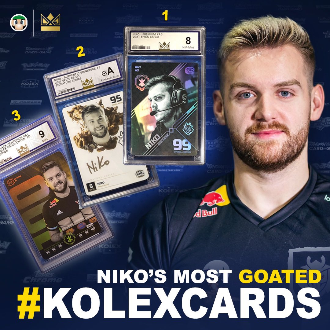 lu1gi_csgo's tweet photo. Congrats to @G2NiKo and the boys from @G2esports on their huge W at #IEMKatowice! π πͺ
Is this the start of a new era? π
#KolexCards | #IEM #CrownGrading #G2ARMY https://t.co/ChV55CjLho