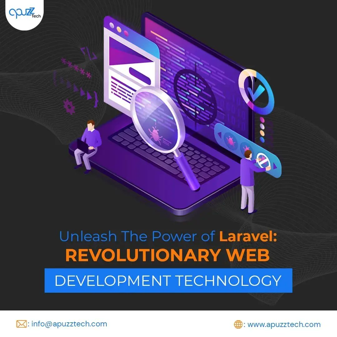 ApuzzTech's tweet image. Laravel is a popular PHP web application framework. It is known for its elegant syntax and tools for building modern, robust web applications.

#webdevelopment #apuzztech #laravel #latest #technology #IT #webdesign #laravelframework #designweb #phplaravel #webapplication #webapp