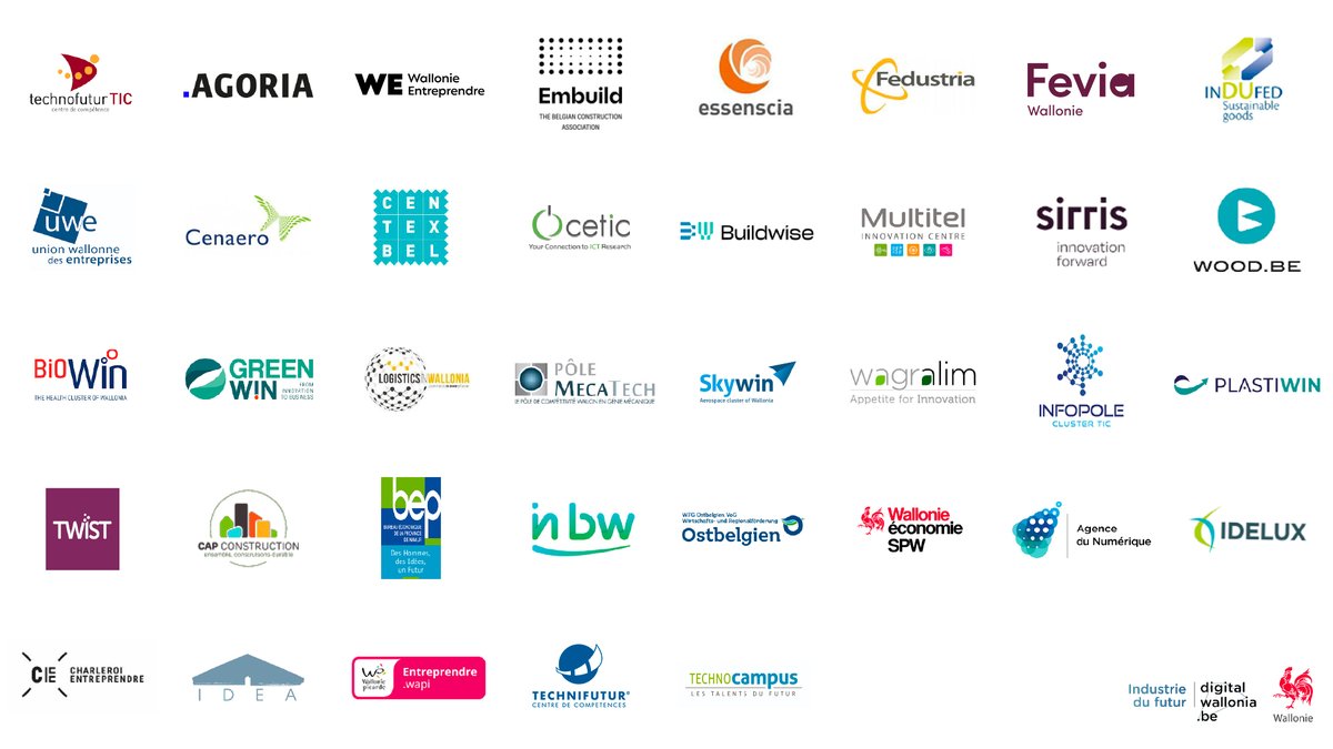 Le consortium #IndustrieduFutur, c’est 37 partenaires rassemblant des pôles de compétitivité, fédérations sectorielles, centres de recherche, clusters et acteurs de développement économique. 

Infos ➡ digitalwallonia.be/fr/projets/ind… 

#FactoryofTheFuture #DigitalWallonia