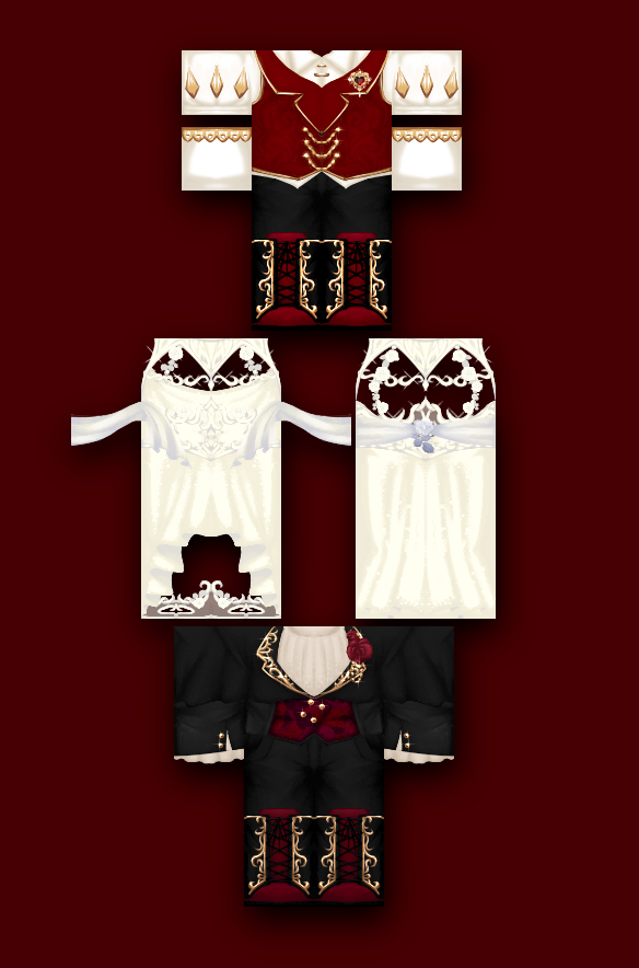 very small valentines releases! 🌹

outfits i designed for Academy of Roses owned by RevenantHikari are now available for purchase! 

this contains 2 restyles and one brand new rose themed suit with a capelet!

#Roblox #RobloxClothing #RobloxDesigner #RobloxDev #RobloxFashion