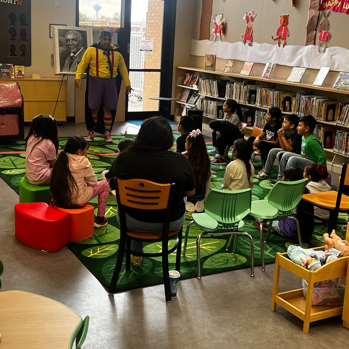 HighMeadowsLib's tweet photo. A huge thank you to the wacky, wonderful, and magical Tommy Terrific for his great show about George Washington Carver! 
Keep an eye out for more African American History Month programs at the library!
#highmeadowslibrary #eastaldine #africanamericanhistorymonth https://t.co/YBN9MDSerC