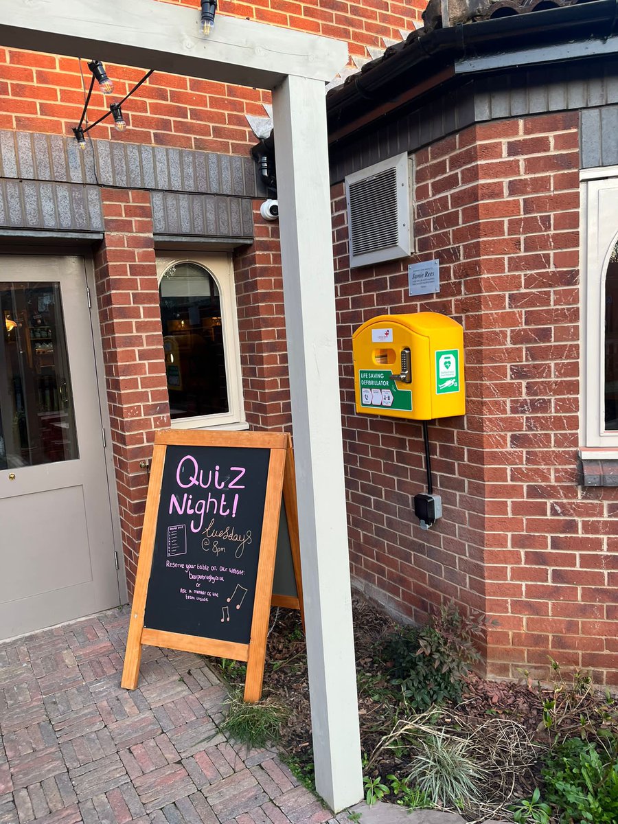 m155moneypenny's tweet photo. Today @OurJay25 has installed our 34th accessible defibrillator. The Bear, Bilton Rugby is the latest site. Our Jamie continues to be our inspiration and we are unbelievably proud of him. We just wish he was here to see what he’s changing 💔💙 #cardiacarrest #SAVEALIFE #OURJAY https://t.co/s7SOKMWhhX