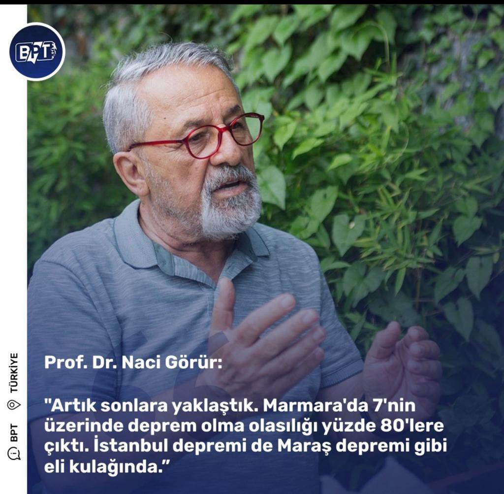 Sevgili arkadaşlar sevgili dostlar İstanbul depremi kapıda lütfen hazırlıklı olun çantalar ve uyarı aletleri