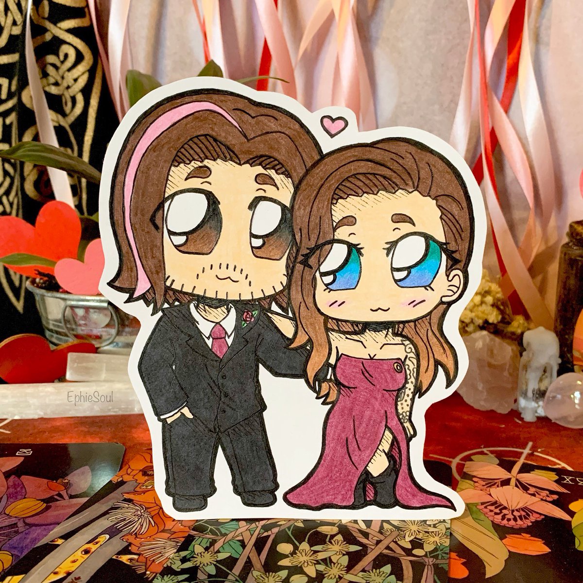 EphieSoul's tweet photo. Chibi Arin &amp; Suzy request 💝🌹
#fanart #arinhanson #suzyberhow #mortemer #egoraptor #chibi https://t.co/JHHONvI6bK