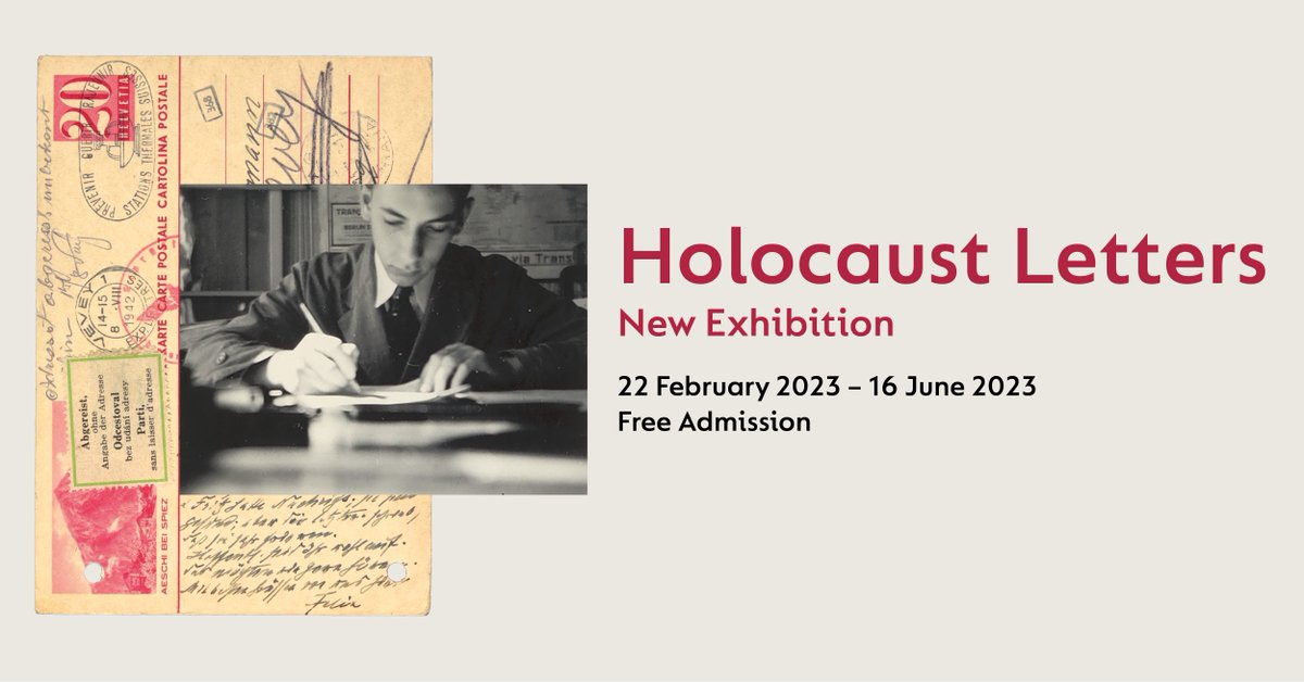 Next week we launch our new exhibition, Holocaust Letters, a co-curation of the @hgrp_org drawing on valuable items from our archive collections bit.ly/3RV2ejO