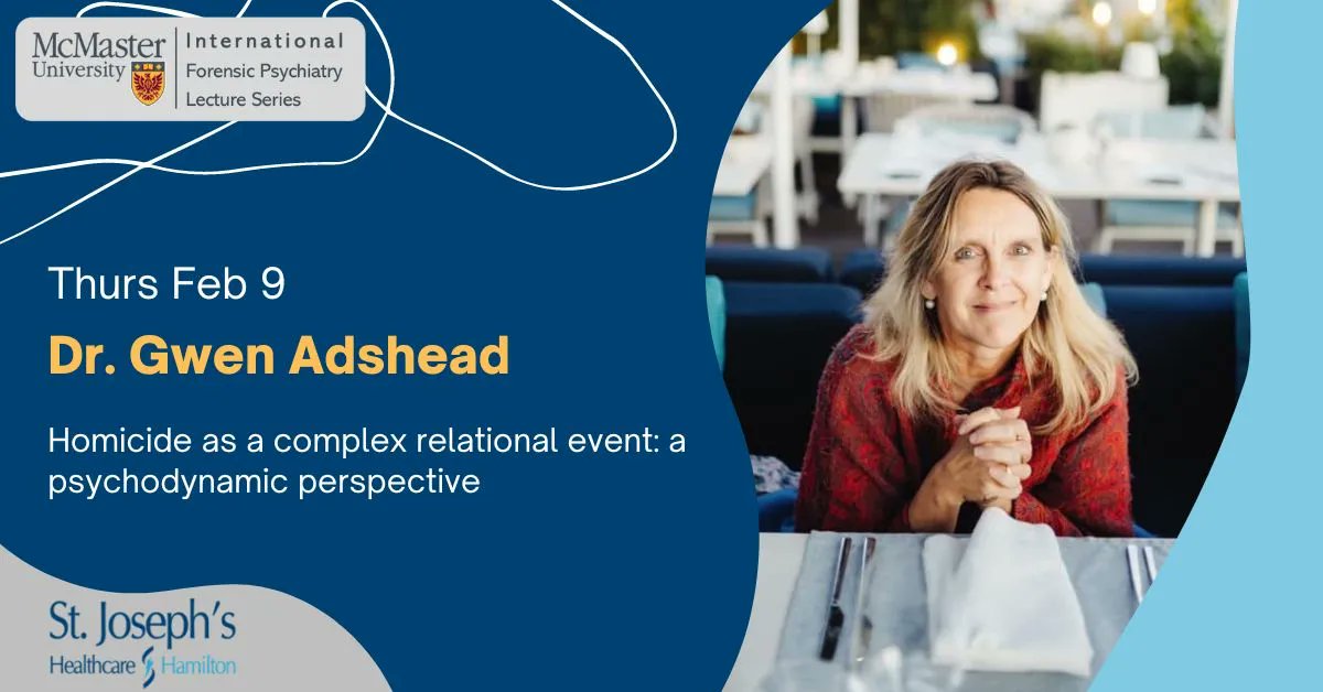 Dr. Gwen Adshead joins the International #ForensicPsychiatry Lecture Series this week to discuss Homicide as a Complex Relational Event: A Psychodynamic Perspective. Join us at 10 a.m. Thursday for this free #webinar by registering at forensicpsychiatryinstitute.com/international-…