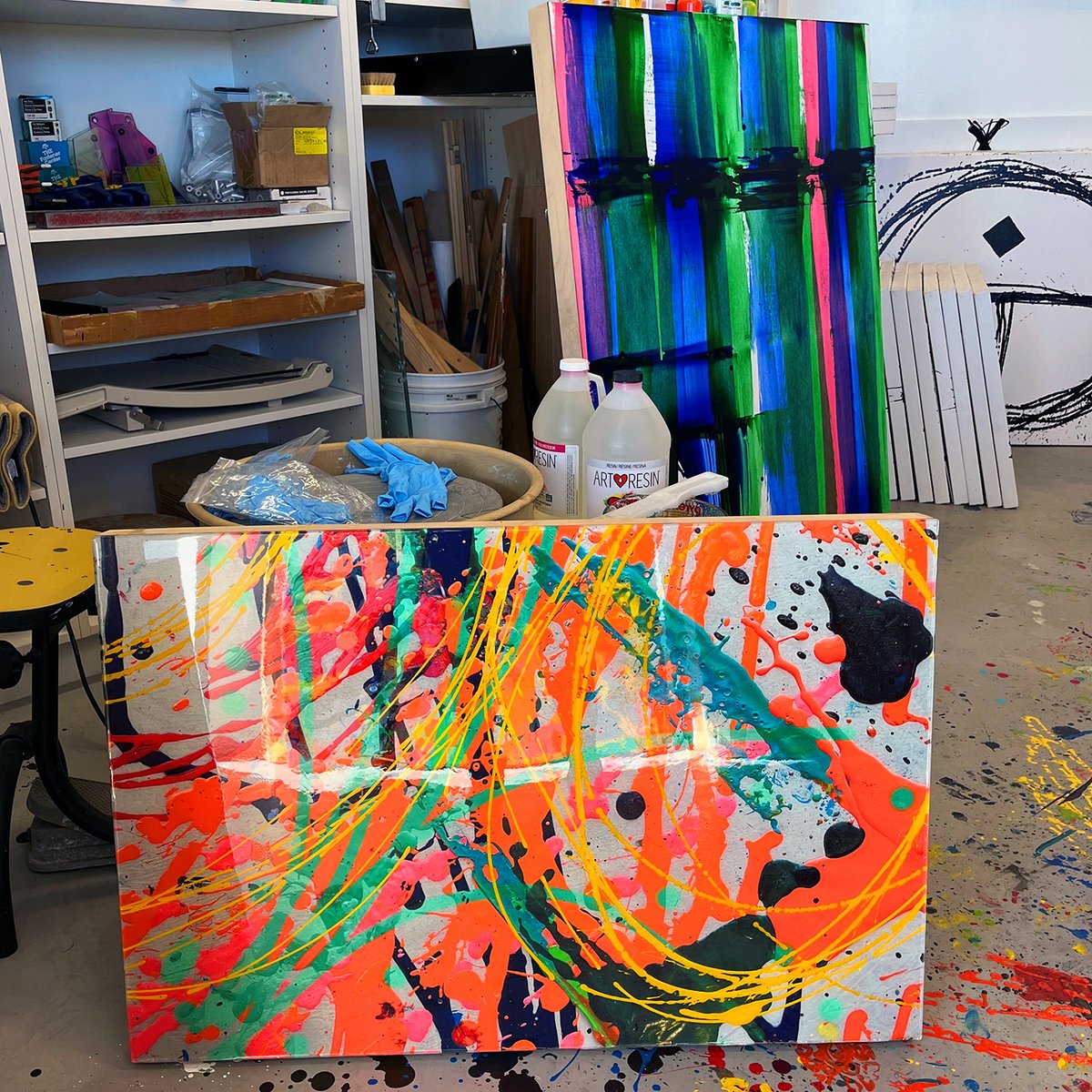 WMChairman's tweet photo. FLR 1.0 SOL in studio (this piece will also be featured in my upcoming solo show at JWA) #lraart #layeredpaint #studio27marana #layeredvision #contemporarypainting #contemporaryart #art #artwork #abstractart #artiststudio #studio #layeredleadership https://t.co/1NfNTROXUE https://t.co/sCZ1DkzPCI