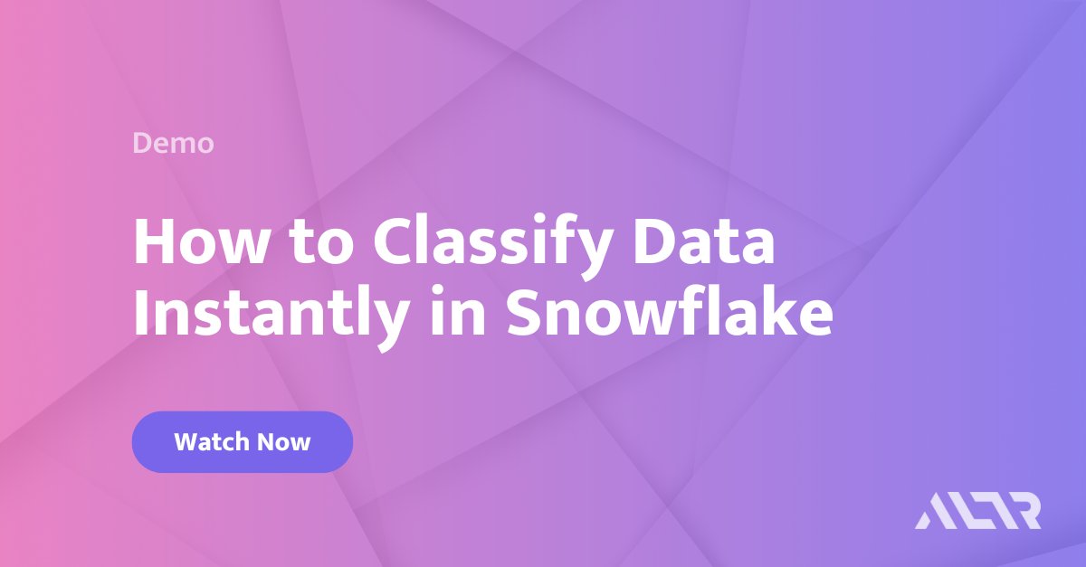 With ALTR’s free native Snowflake integration, you can automatically discover and classify sensitive data with a click of a button. 

youtu.be/v1DkoPsPlKM

#datagovernance #datasecurity