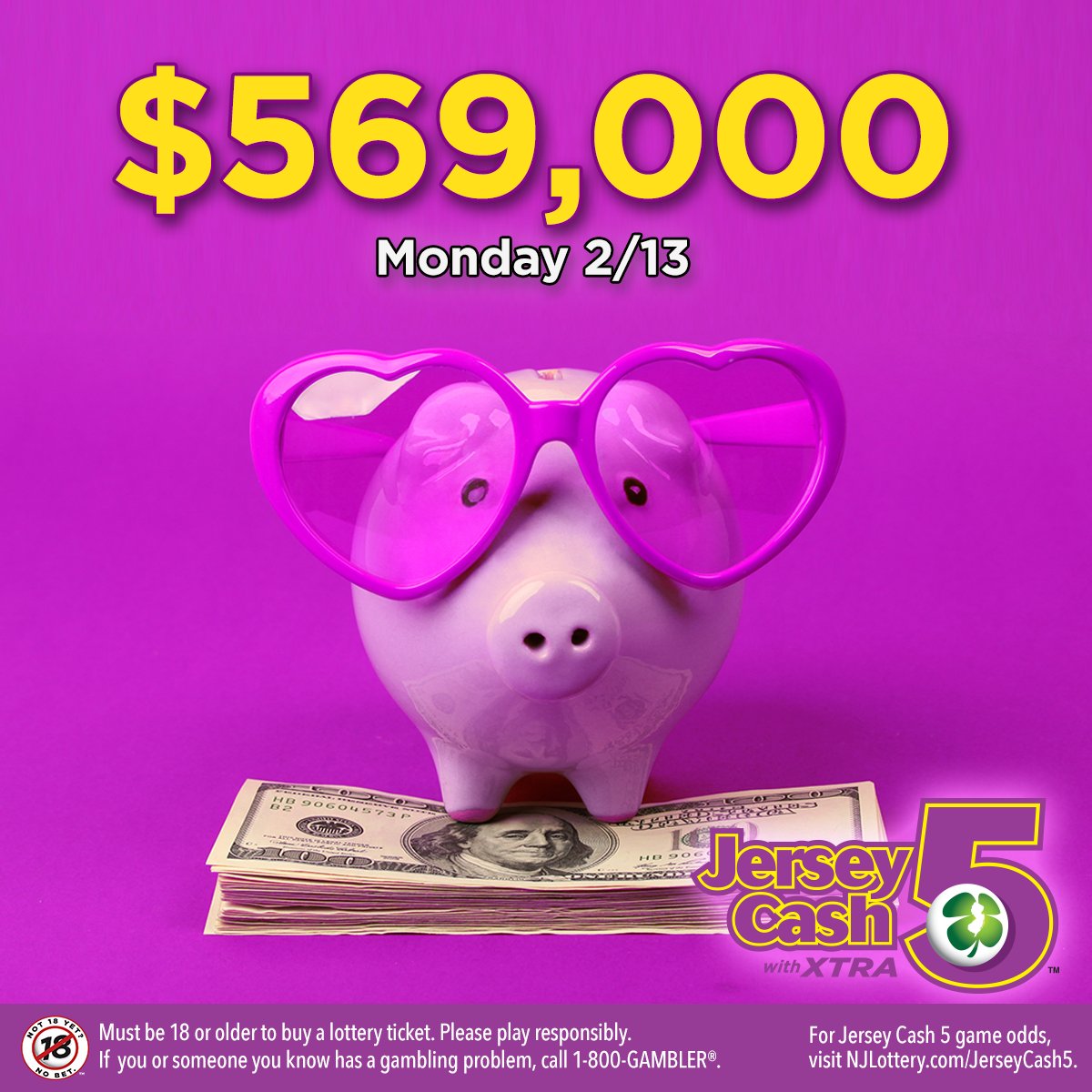 New Jersey Lottery on Twitter "The Jersey Cash 5 jackpot is up to