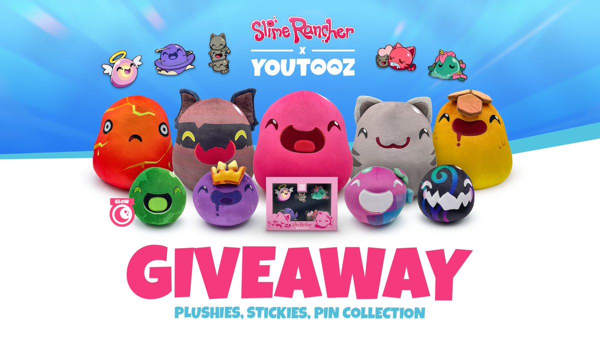 GET YOUR VACPACK READY! IT'S GIVEAWAY TIME! retweet + comment your favorite slime to win the FULL new @slimerancher collection 😳 10 plucky winners announced friday