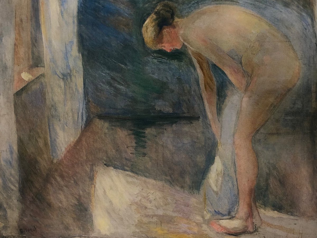 DargelosElea's tweet photo. Nouvel écho après consultation du Catalogue raisonné des œuvres peintes de Munch (Gerd Woll) : Homme s’essuyant la jambe de Caillebotte (1884) et Après le bain de Munch (1892) https://t.co/tPCAOa4q2J