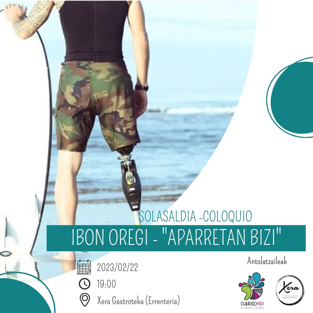 Borrokalari baten historia.
Hawaiiko Ironmanetik surf egokituko Munduko Txapelketako podiumera. Ibilbide zaila, oztopoz beteriko bidaia. Ariketa fisikorik gabe ulertu ezin den bizitza, ikaslea, irakaslea, aita…<a href="/IbonOregi/">ibon oregi</a> ren proiektuak ezagutuko ditugu <a href="/XGastroteka/">Xera Gastroteka</a> solasaldian