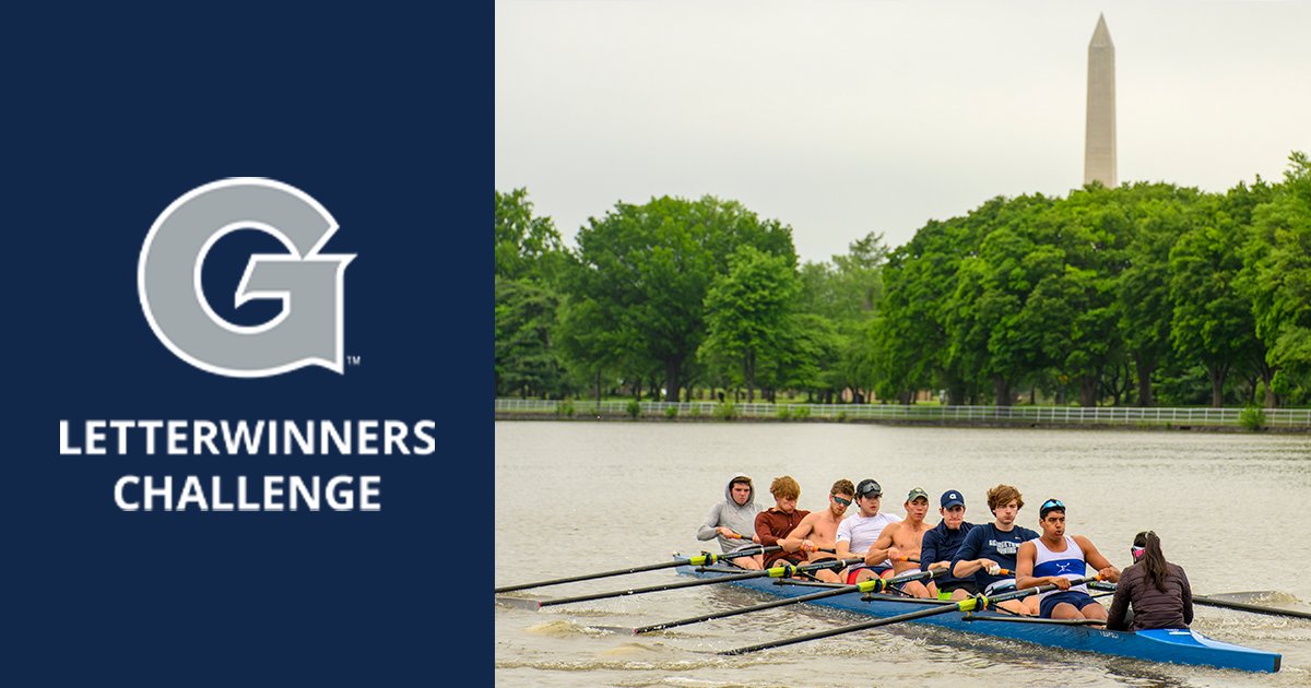 The #LetterwinnersChallenge ends tomorrow! Men's Rowing student-athlete alumni: show some love for your sport and make your gift today to climb the leaderboard in all 3 categories! g.town/LWC2023TW2