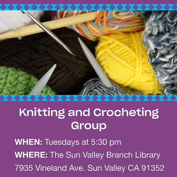 Sun Valley Library on Twitter "The Sun Valley Branch knitting and