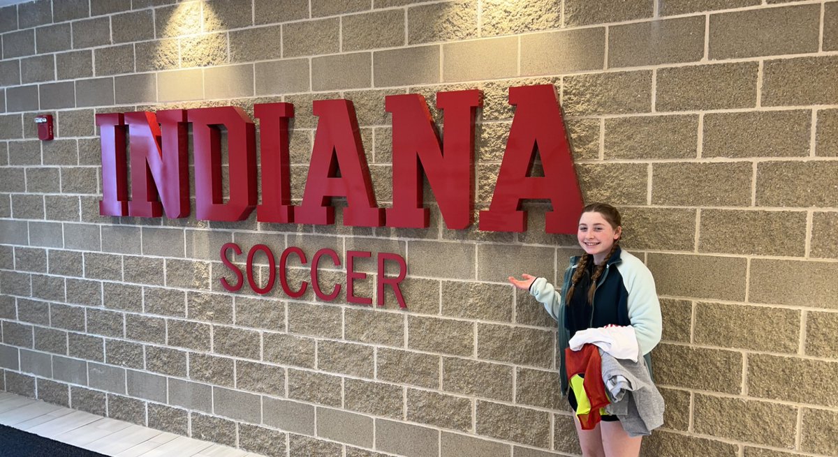 EmMartin0820's tweet photo. Had so much fun @IndianaWSOC ID camp on Saturday! #Hoosiers Thanks to coaches Erwin van Bennekom @IUWScamps @tverschuren @paulbabba @BUKnightsWSOC James Watts @HanoverPanthers https://t.co/rK7Jcrlgy5