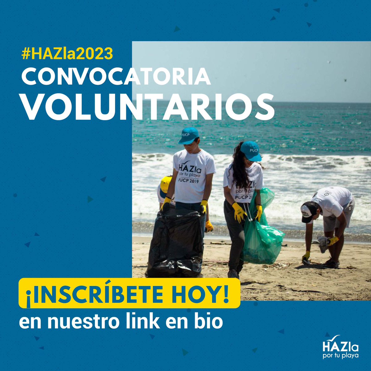 Ya están abiertas las inscripciones para voluntarios #HAZlaPorTuPlaya !
¿Quién se apunta a la mayor limpieza de playas del país? 🙋🏽‍♀️🙋🏻‍♂️🙋🏻‍♀️🙋🏽‍♂️🙋🏼‍♀️🙋🏻‍♂️🙋🏿‍♂️🙋‍♀️
¡Este 04 Y 05 de marzo todos somos #HAZlaportuplaya !💪🌊
💻 Inscríbete aquí: linktr.ee/hazlaportuplaya