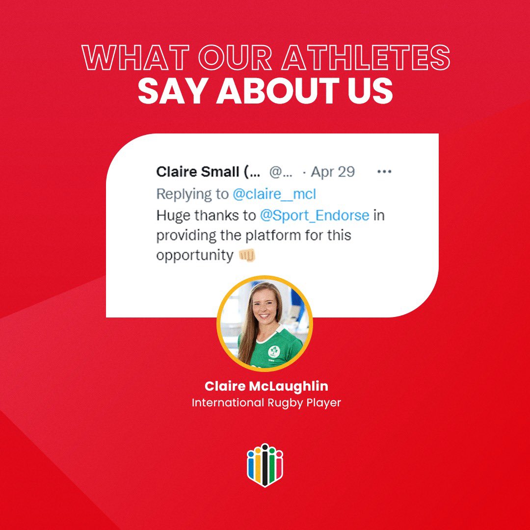Sport_Endorse's tweet photo. Seeing athletes happy and satisfied with the sponsorship opportunities that have been provided by our platform is so rewarding. 💙

@claire__mcl is one of our rugby stars and an excellent guest speaker. ✨
We continue supporting Claire through all stages of her sports career. https://t.co/9GyW2WG4Uh