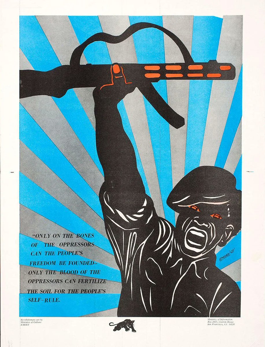 CindyDeColores's tweet image. Pósters hechos para el Black Panther Party por el ministro de cultura de su partido, el artista estadounidense Emory Douglas.