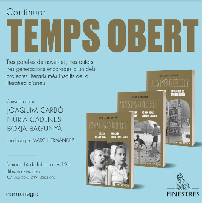 ncadenes's tweet photo. Creix la teranyina pedroliana del #TempsObert.
El 14 de febrer, a la @Ll_Finestres, en parlarem. I del franquisme enganxifós. I de com representar-lo. Víctimes i botxins i els altres. Literatura.
@casasorra @BorjaBagunya @MarcHernndez https://t.co/SqvfcaCzno