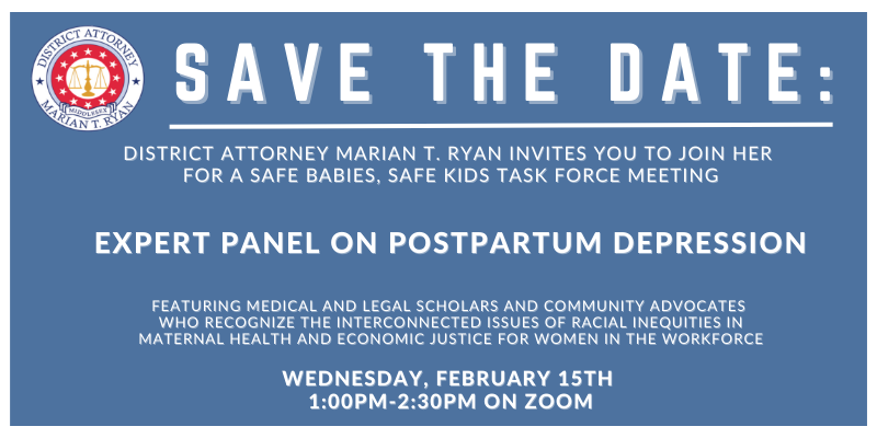 Please join us this week for a special meeting of our Safe Babies, Safe Kids Task Force for a conversation on postpartum depression.

Register in advance for this meeting:
us02web.zoom.us/meeting/regist…