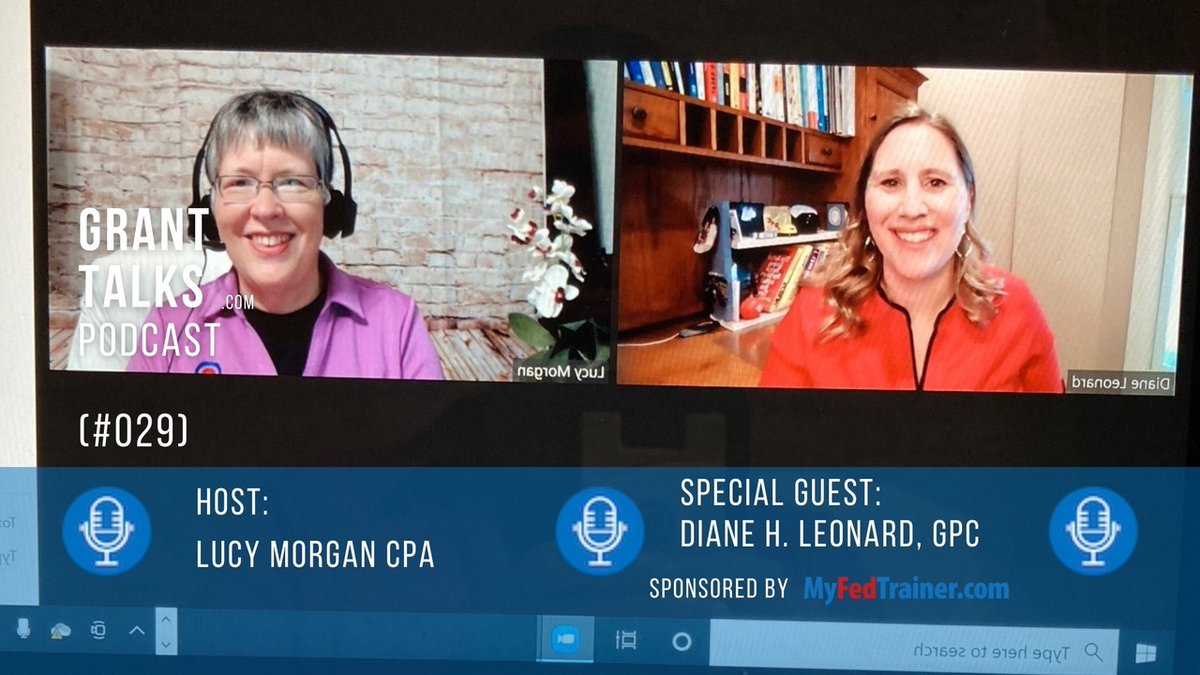 We are so excited for a new episode of #GrantTalk with @lucymorgancpa and @DianeHLeonard to come out. But while we wait, we're enjoying this throw back! Grant Writing Success Tips --> bit.ly/3HVXA0n #GrantWriting #GrantTips