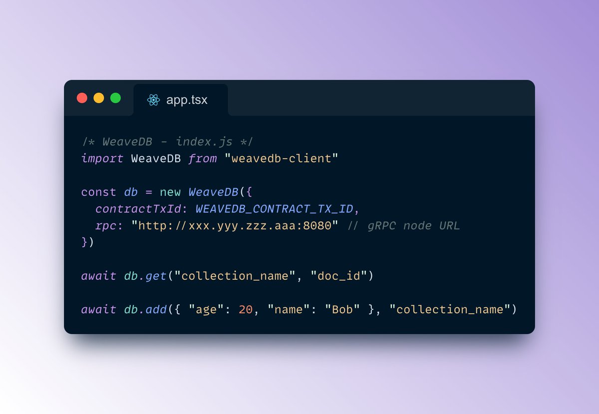 dabit3's tweet image. 3 Ways to build a decentralized database ⚡️

You can easily build a scalable, fast, decentralized, permanent, and immutable data store / database, using @ArweaveEco + @BundlrNetwork 🐘

It&apos;s fast, cheap (free for &amp;lt;100KB), holds arbitrary amounts of state docs.weavedb.dev/docs/intro…