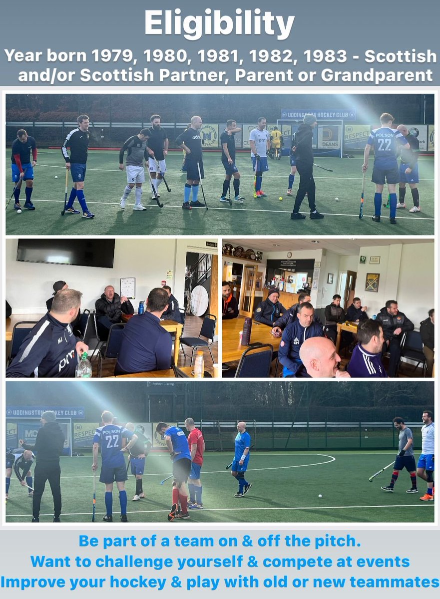 ScotlandMaster1's tweet image. Our M40s are seeking players. Next session is on 19 March (venue and time TBC). For more info email: m40.organiser@scottishmastershockey.org

#ItsNever2L8