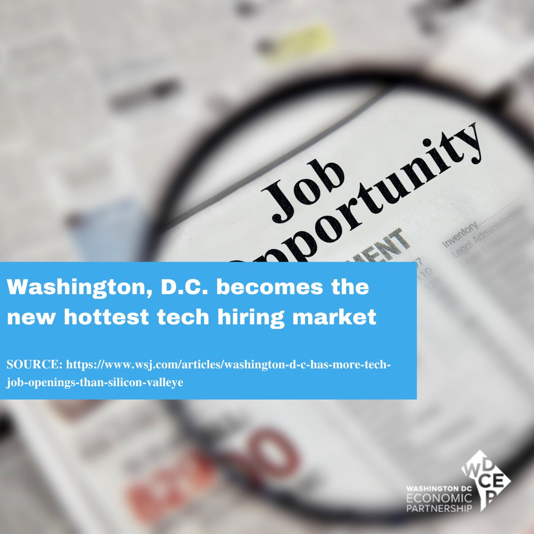Tech revolution happening in DC! Companies leading the charge. Demand for software engineers in DC Metro beats other areas, making it a hot spot for tech pros seeking new opportunities.  #TechHub 

Learn more
wsj.com/articles/washi…