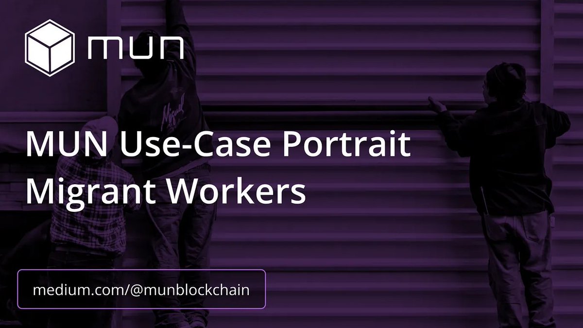 📢 Check out our new blog post 📢

MUN Use-Case Portrait — Migrant Workers

Read our blog post: 
medium.com/@munblockchain…

#Cosmos #MUN #remittance #Cosmonauts #CosmosEcosystem #BTC #IBCGang ⚛️