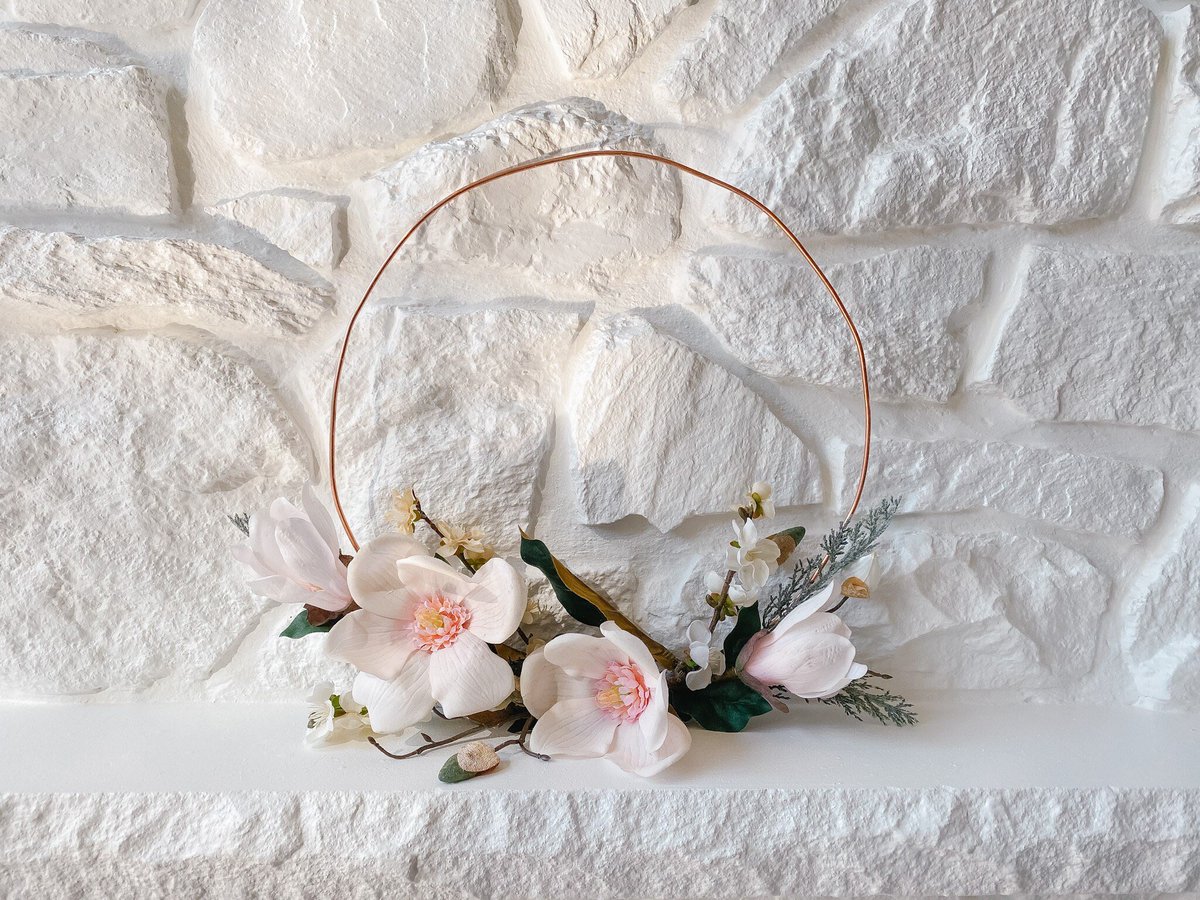 Hoop Spring Wreath | Personalized Copper Wreath #easterwreath #springwreath etsy.me/3In0jl4