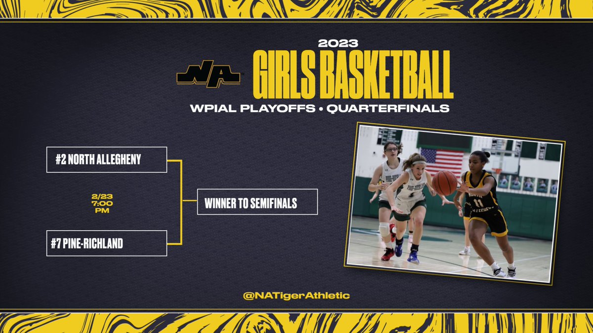 Girls Basketball will host Pine-Richland next Thursday in the WPIAL Quarterfinals! We will have live coverage on the NA Sports Network!