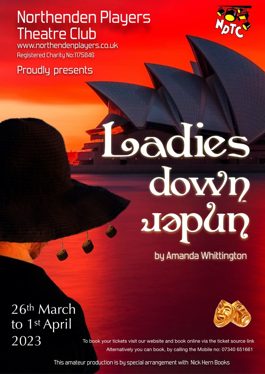 We have a treat for you ...the ladies are going on tour. Leaving the fish factory far behind them follow our fantastic four to Australia ...what stories emerge as they adventure .. tickets nothendenplayers.co.uk or ticket line 07340 651661 ..we regularly sell out ..dont miss it