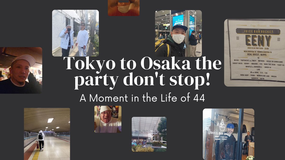 Omenfourfour's tweet photo. Please Subscribe and Like!!(サブスクとイイネ宜しくお願いします。)
https://t.co/ILp1bJw3AC
Tokyo to Osaka the party don't stop!
~A Moment in the Life of Omen44~
https://t.co/yBLU8443wg
#dj #japan #Omen44 #hiphop #vlog #party #travel
@IamVikn @juicebarrocket @ADO_SUPPON @D3rDj https://t.co/E8tTU5E7kB