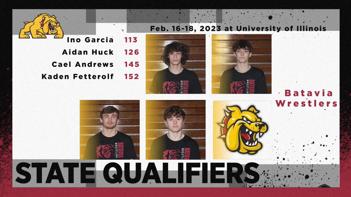 CoachFarwell's tweet image. Its State Week! Wrestlers/Students/Staff stop by A101 on Wednesday from 12-12:45 PM to send these guys off to Champaign and wish them good luck.
@BataviaWrestler @inogar42 @Cael_Andrews77 @kaden_fetterolf @Adnh556 @BataviaHS @BataviaAthletic